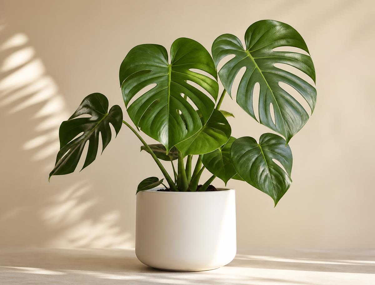 Indoor plant in a ceramic pot