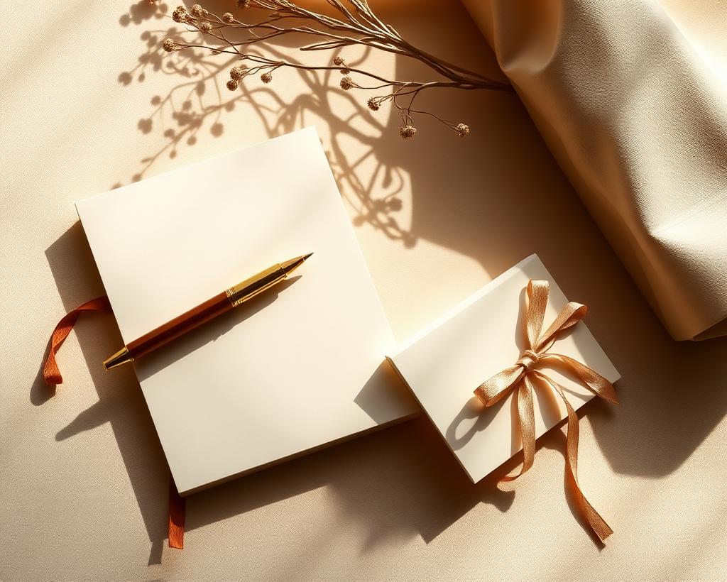 Thank-you stationery & candle set